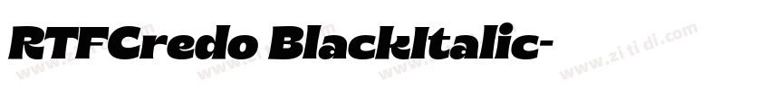 RTFCredo BlackItalic字体转换 RTFCredo BlackItalic字体转换